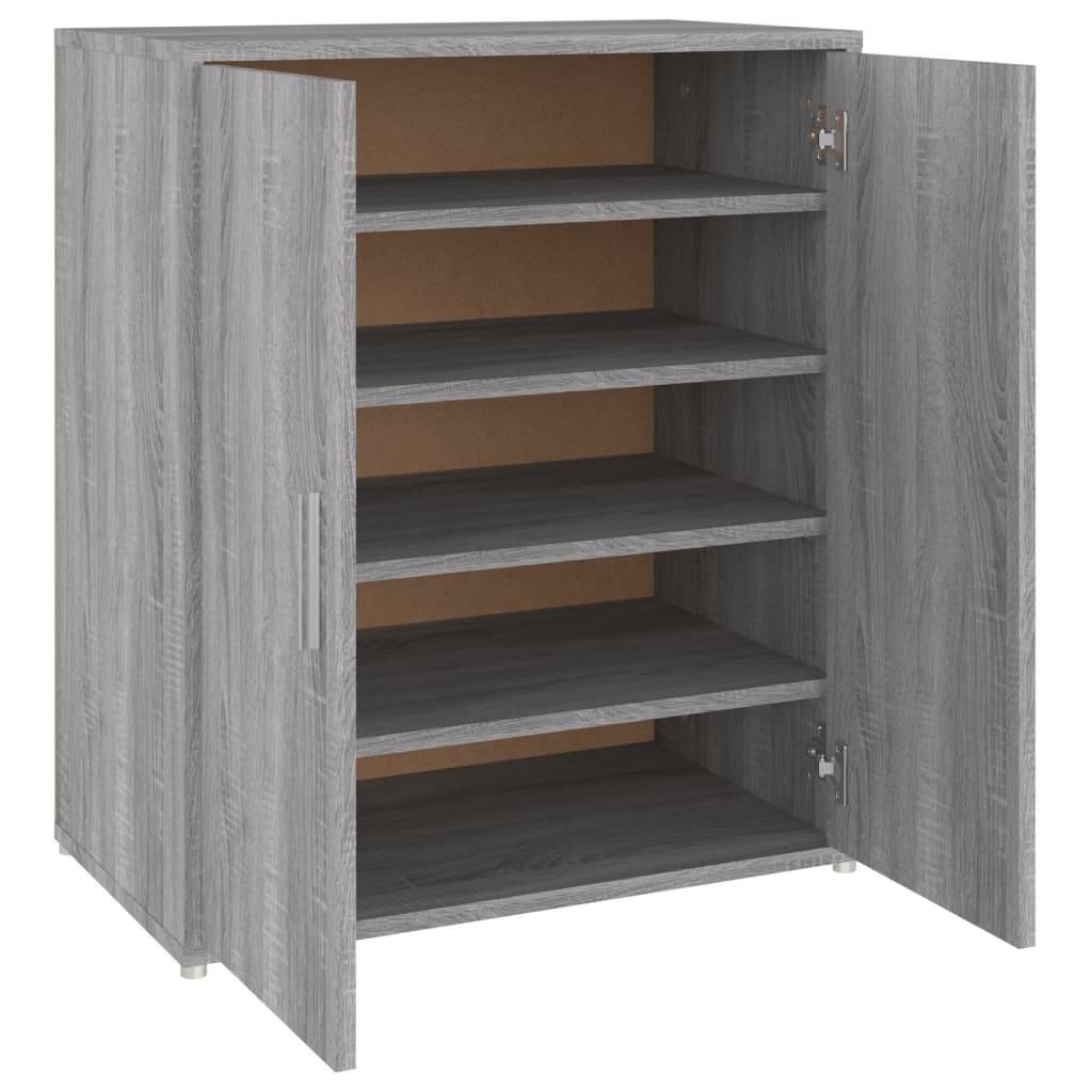 vidaXL Schuhschrank Grau Sonoma 60x35x70 cm Holzwerkstoff