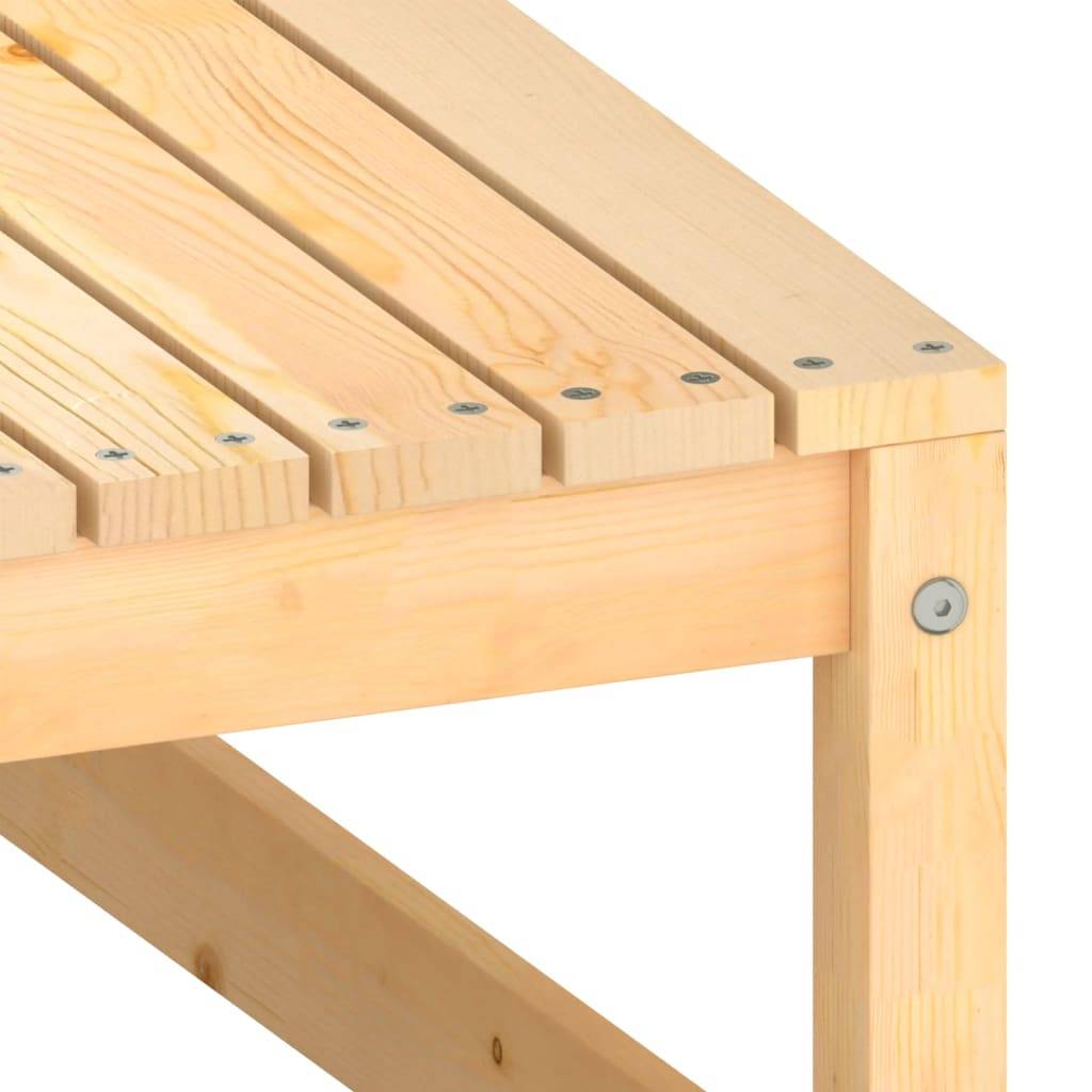 vidaXL Gartenhocker mit Kissen 2 Stk. Massivholz Kiefer