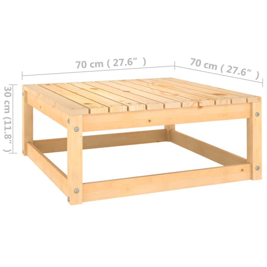 vidaXL Gartenhocker mit Kissen 2 Stk. Massivholz Kiefer