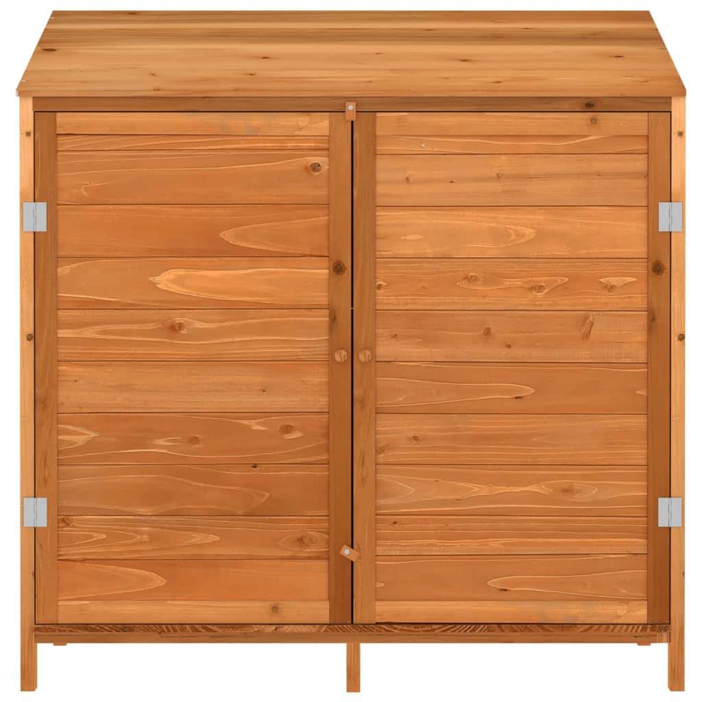 vidaXL Geräteschuppen Braun 102x52x112 cm Massivholz Tanne