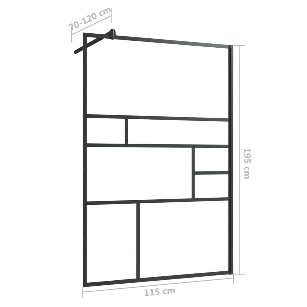 vidaXL Duschwand für Begehbare Dusche mit Klarem ESG Glas 115x195 cm