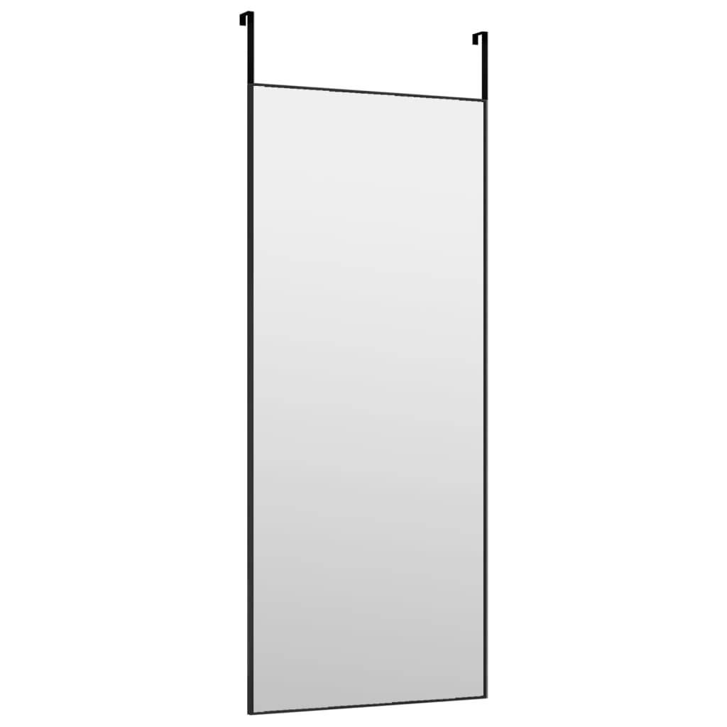 vidaXL Türspiegel Schwarz 40x100 cm Glas und Aluminium