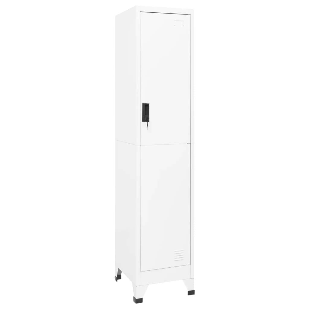 vidaXL Schließfachschrank Weiß 38x45x180 cm Stahl