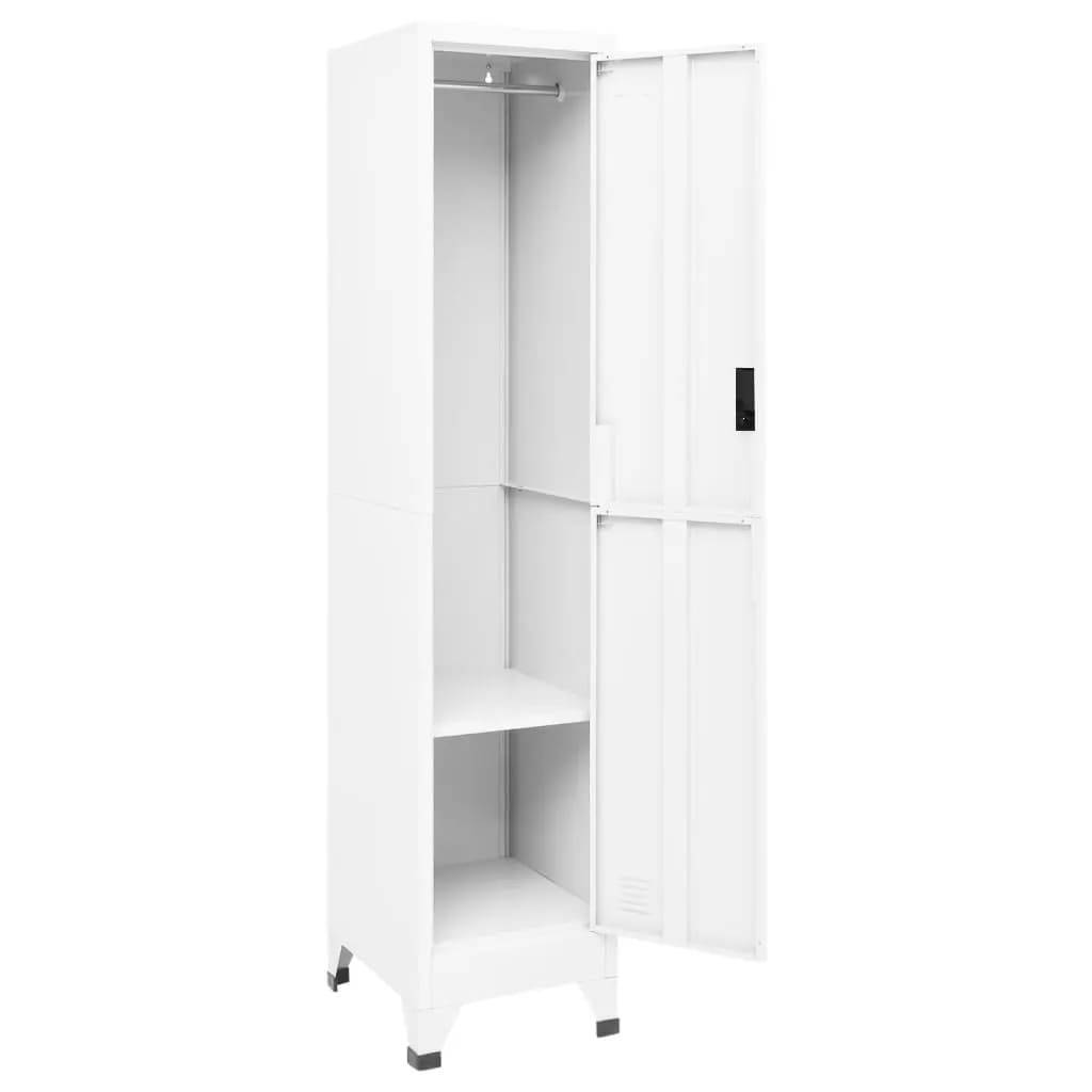 vidaXL Schließfachschrank Weiß 38x45x180 cm Stahl