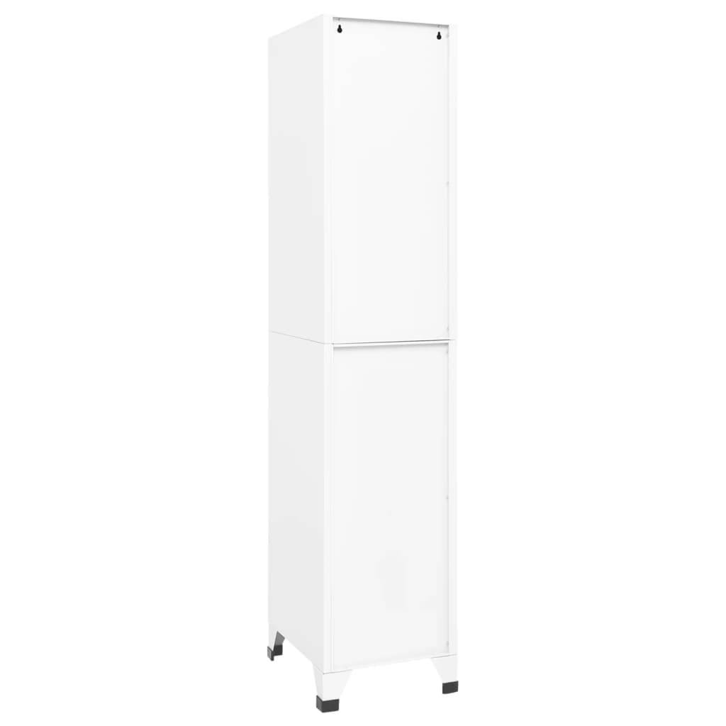 vidaXL Schließfachschrank Weiß 38x45x180 cm Stahl