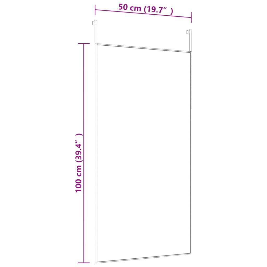 vidaXL Türspiegel Golden 50x100 cm Glas und Aluminium