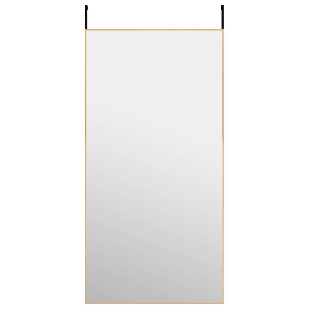 vidaXL Türspiegel Golden 50x100 cm Glas und Aluminium