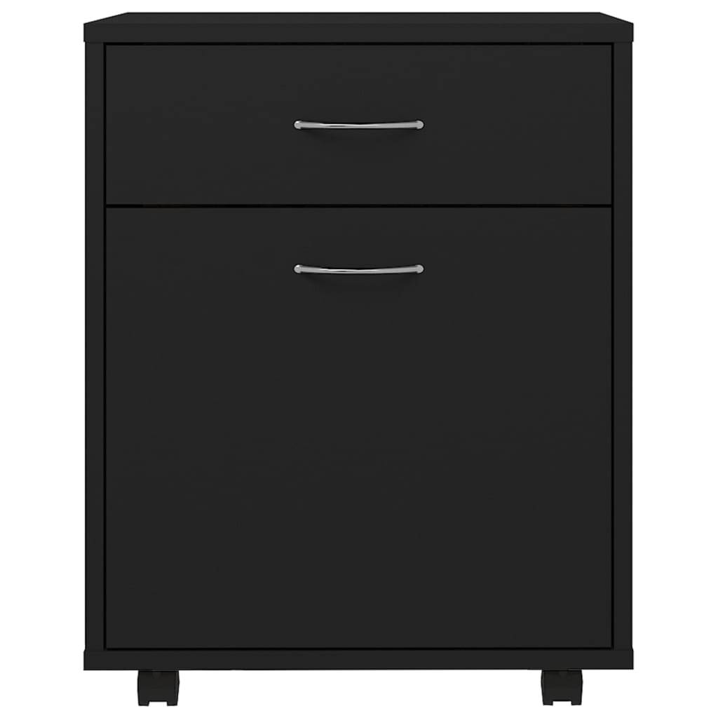 vidaXL Rollschrank Schwarz 45x38x54 cm Holzwerkstoff