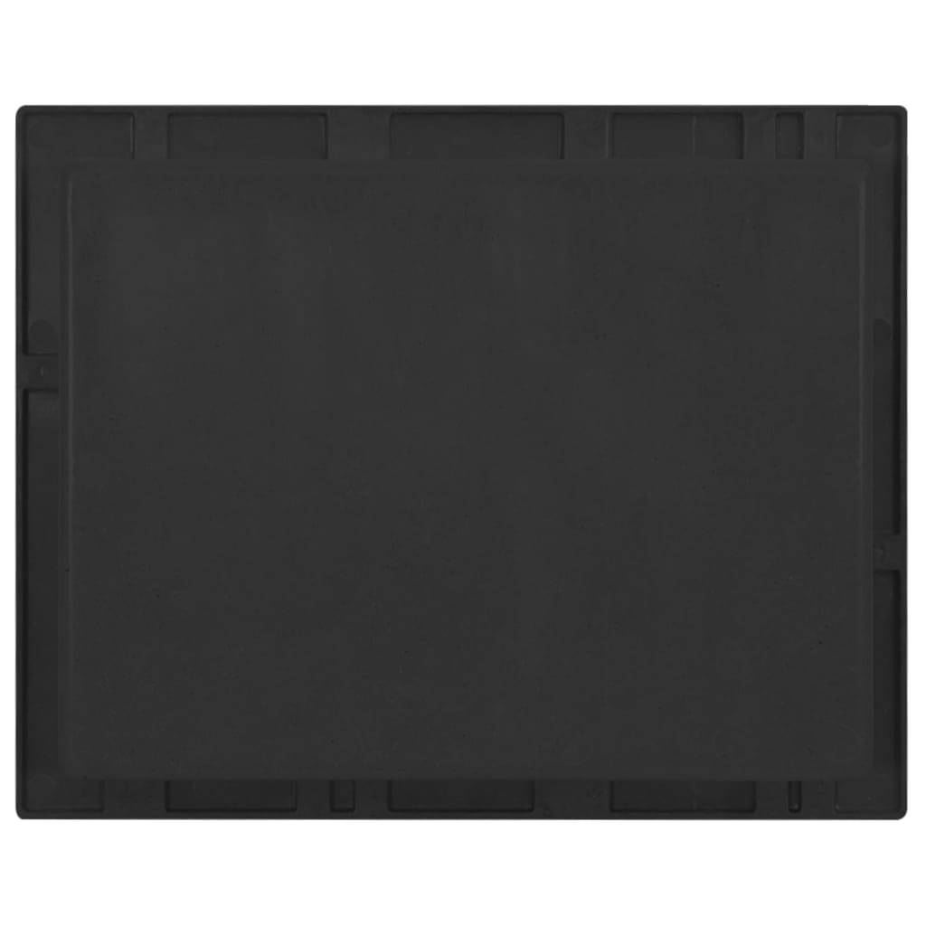 vidaXL Duschnische Mattschwarz 41x51x10 cm