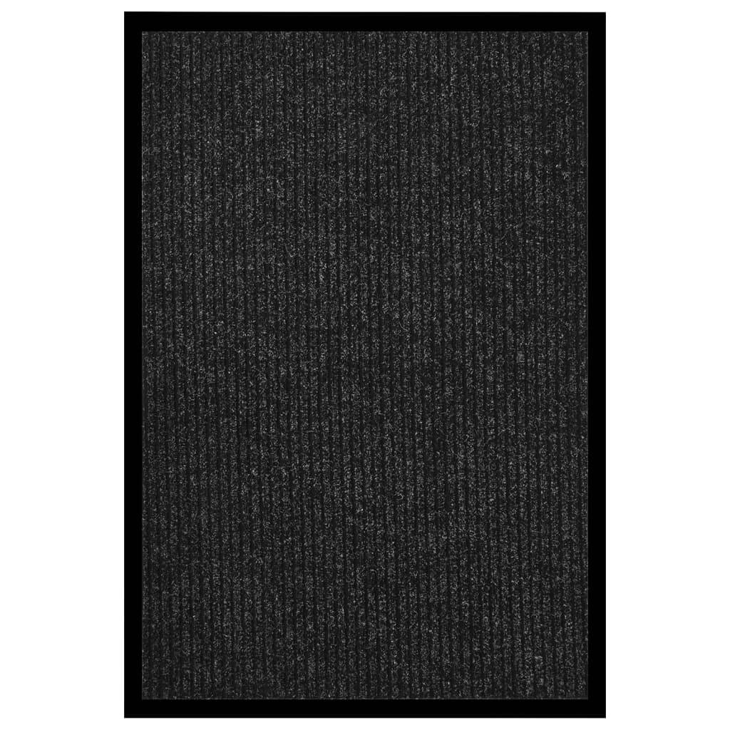 vidaXL Fußmatte Gestreift 80x120 cm Anthrazit