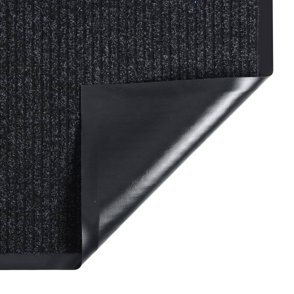vidaXL Fußmatte Gestreift 80x120 cm Anthrazit
