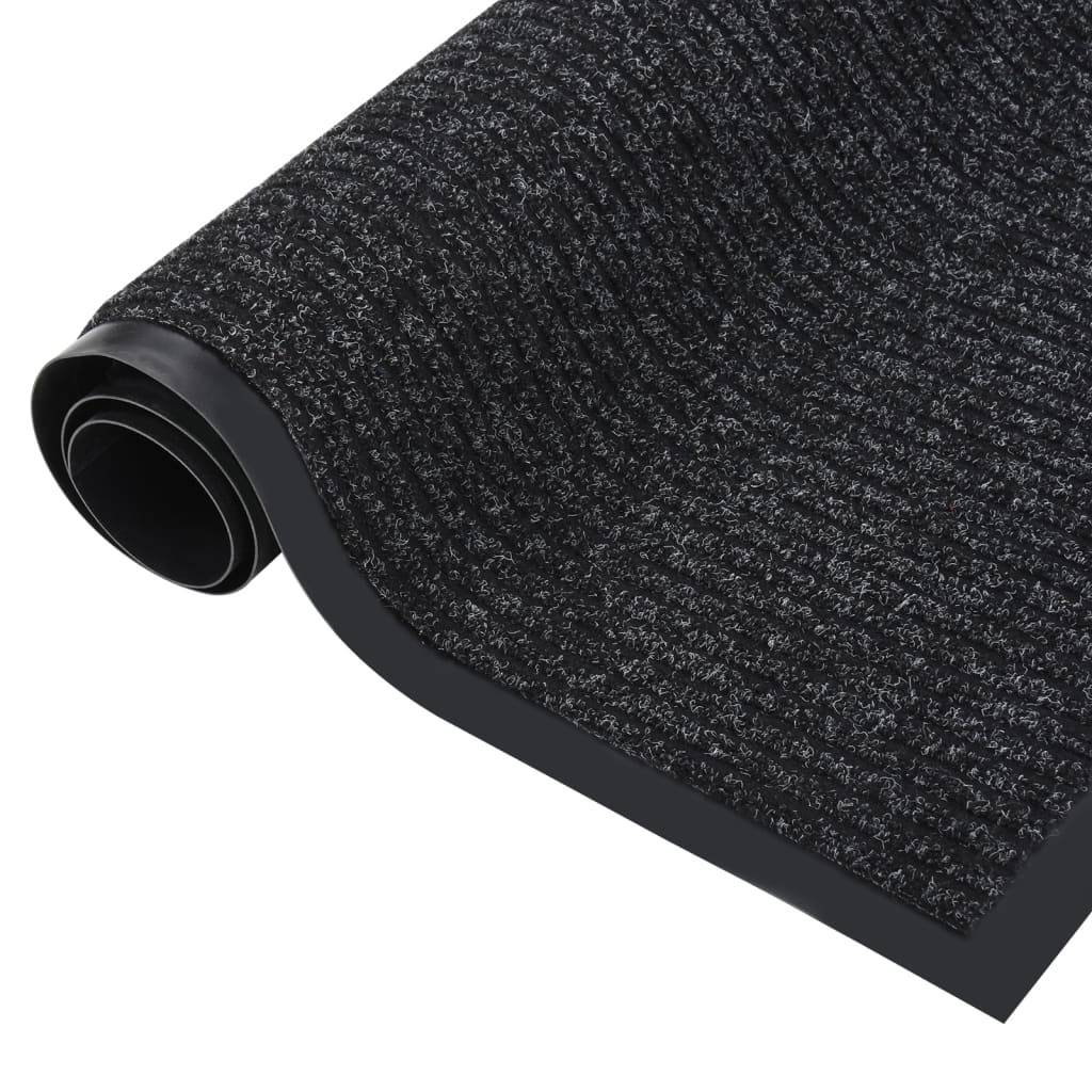 vidaXL Fußmatte Gestreift 80x120 cm Anthrazit