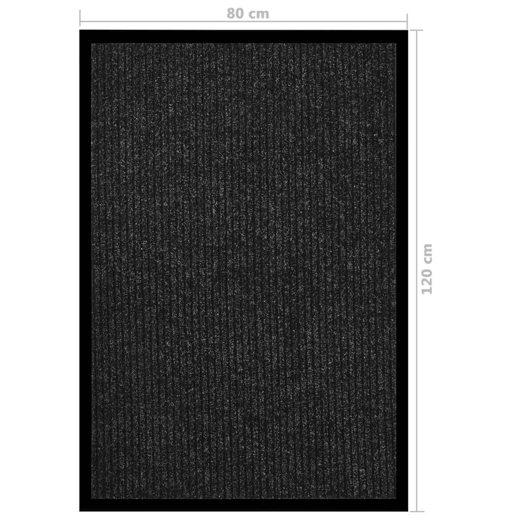 vidaXL Fußmatte Gestreift 80x120 cm Anthrazit