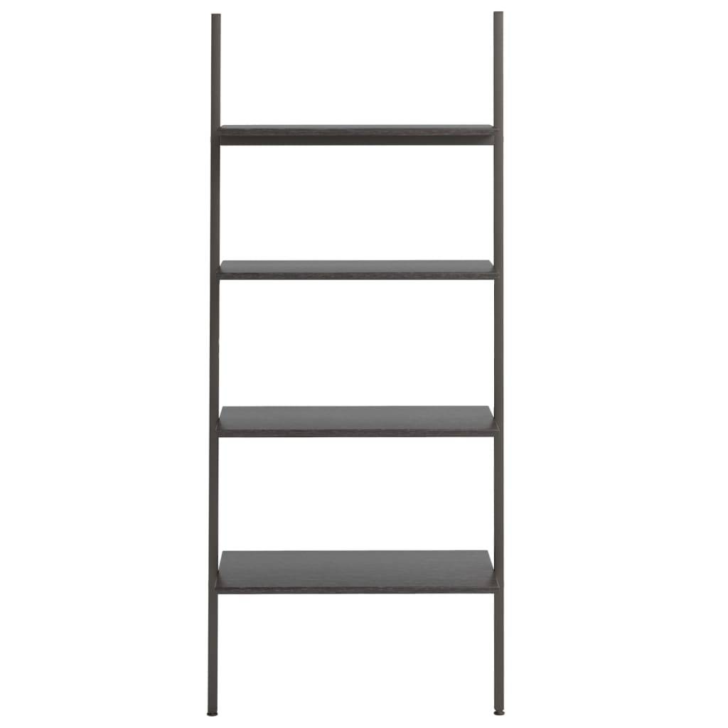 vidaXL Leiterregal mit 4 Böden Schwarz 64x34x150,5 cm