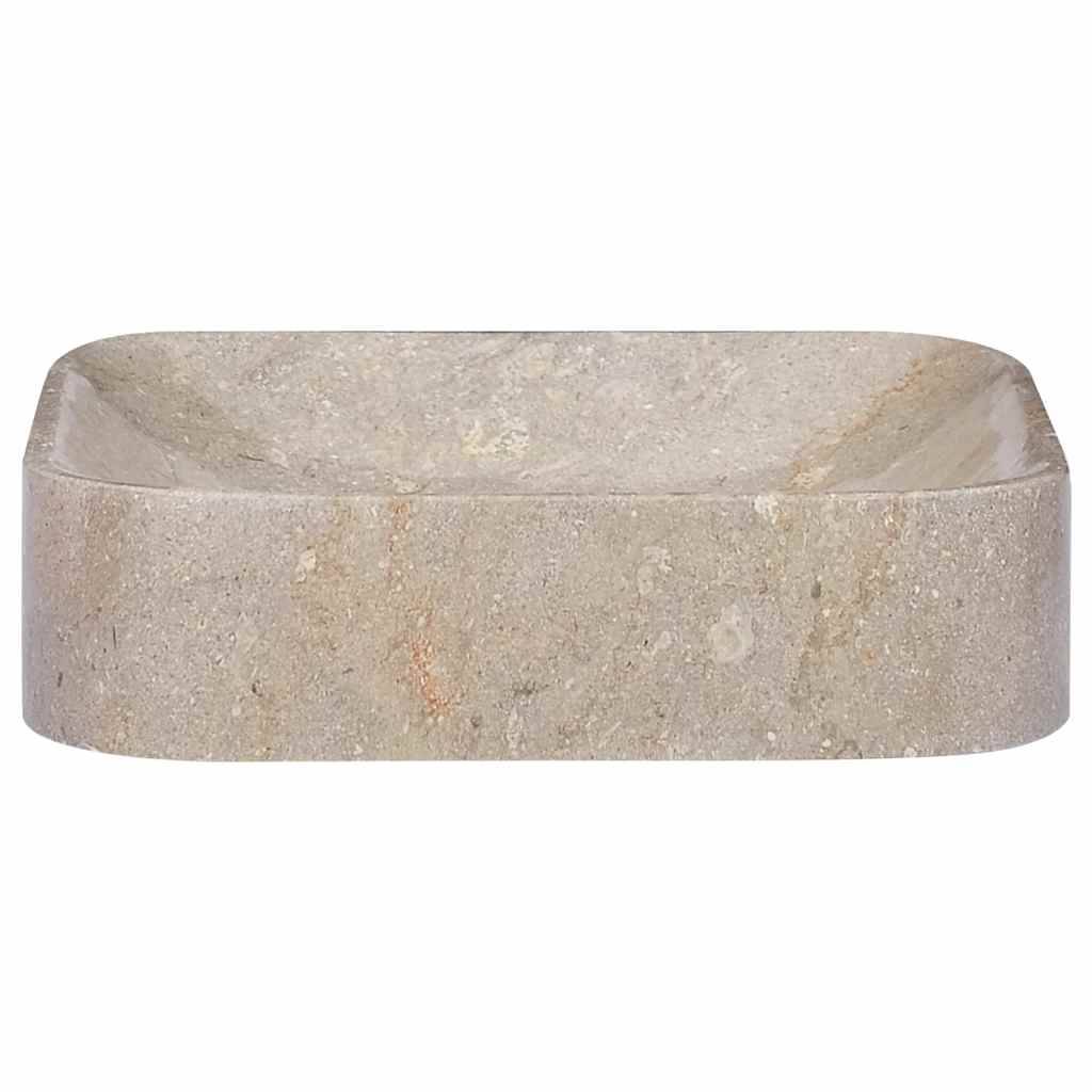 vidaXL Waschbecken Grau 40x40x10 cm Marmor