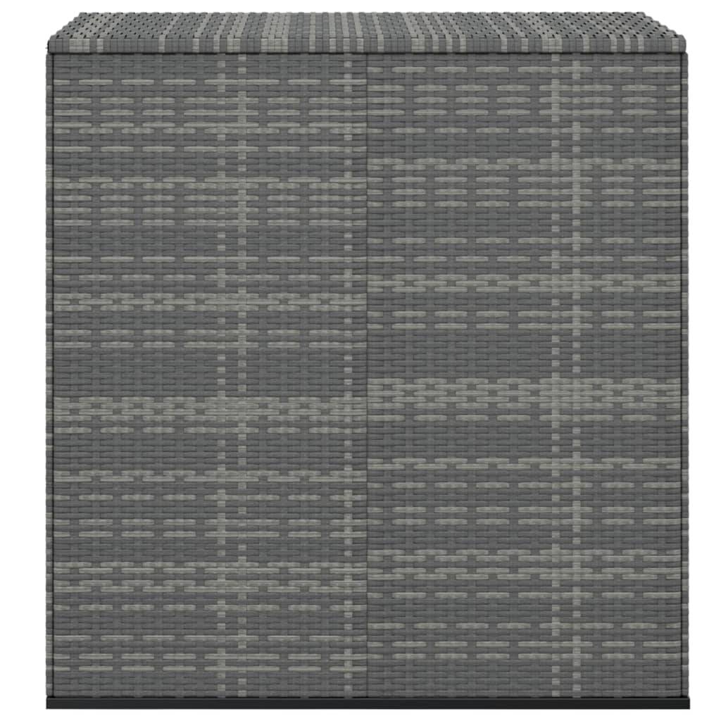 vidaXL Garten-Kissenbox PE Rattan 100x49x103,5 cm Grau