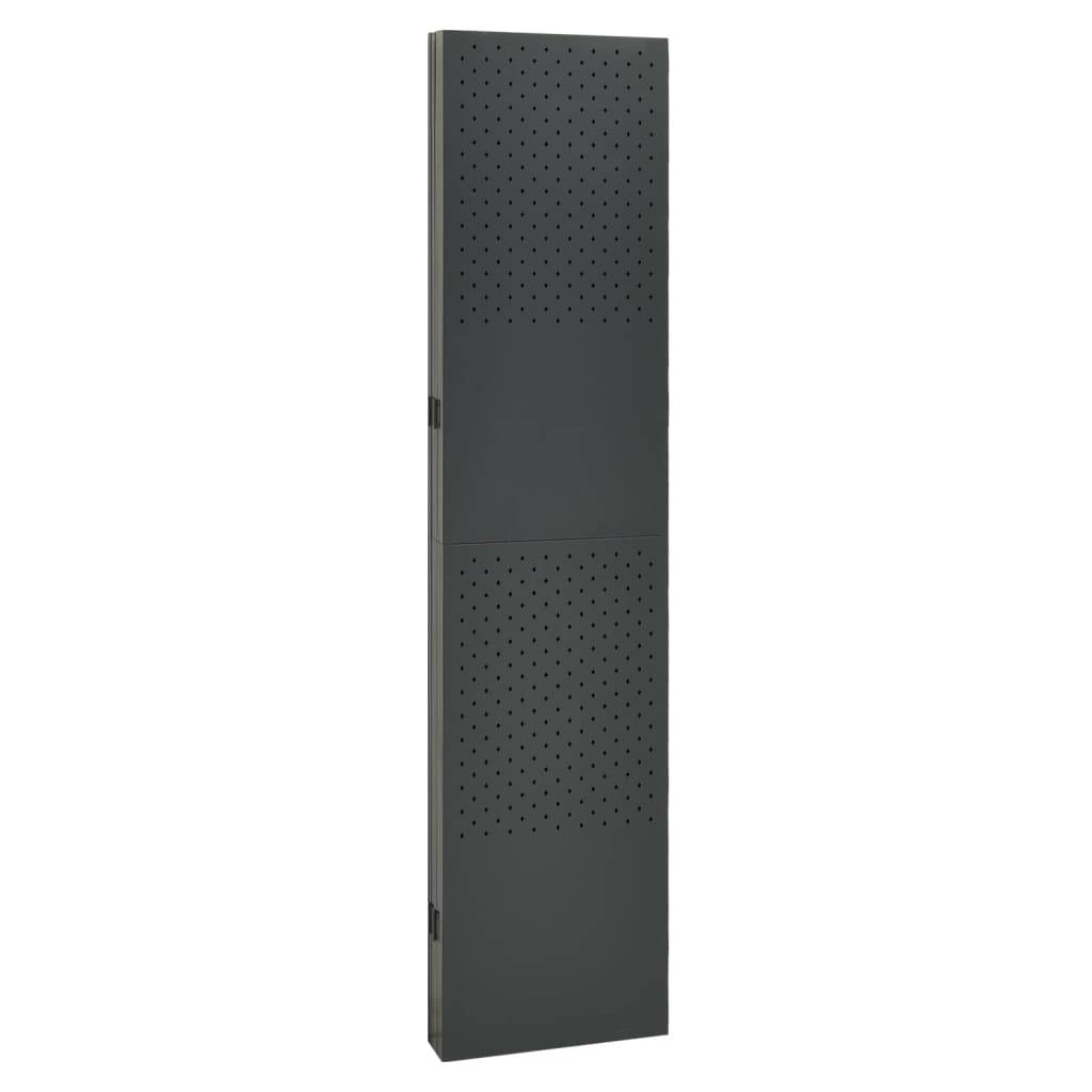 vidaXL 5-tlg. Raumteiler 2 Stk. Anthrazit 200x180 cm Stahl