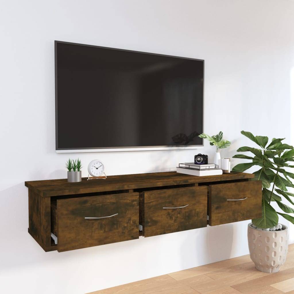 vidaXL Wandschrank Räuchereiche 88x26x18,5 cm Holzwerkstoff