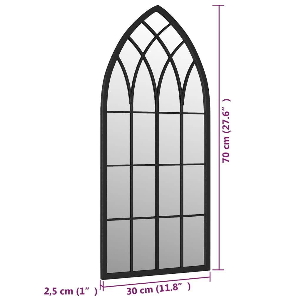 vidaXL Spiegel Schwarz 70x30 cm Eisen für den Innenbereich