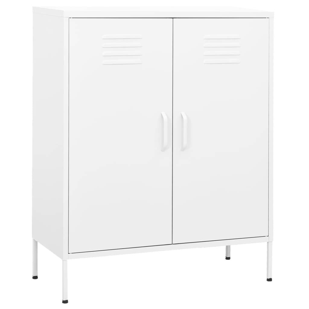 vidaXL Lagerschrank Weiß 80x35x101,5 cm Stahl