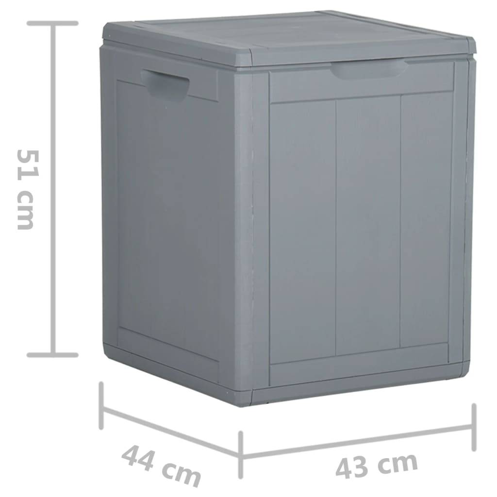 vidaXL Garten-Aufbewahrungsbox 90 L Grau PP-Holzoptik