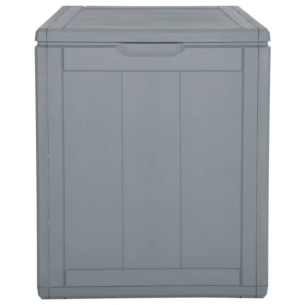 vidaXL Garten-Aufbewahrungsbox 90 L Grau PP-Holzoptik