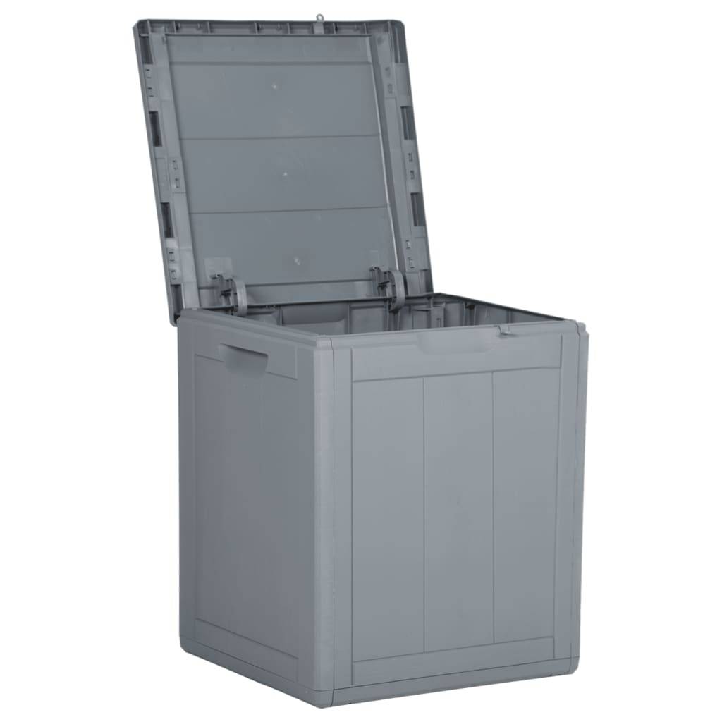 vidaXL Garten-Aufbewahrungsbox 90 L Grau PP-Holzoptik