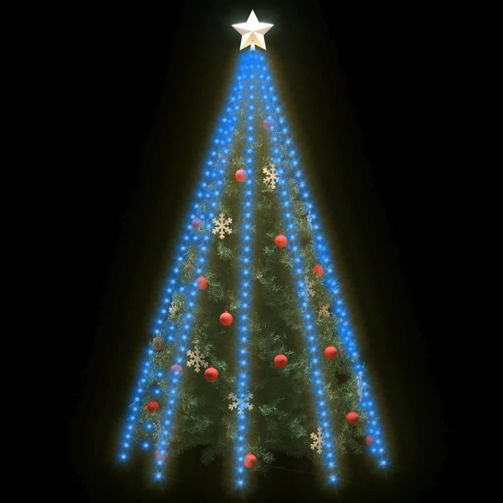 vidaXL Weihnachtsbaum-Lichternetz mit 400 LEDs Blau 400 cm