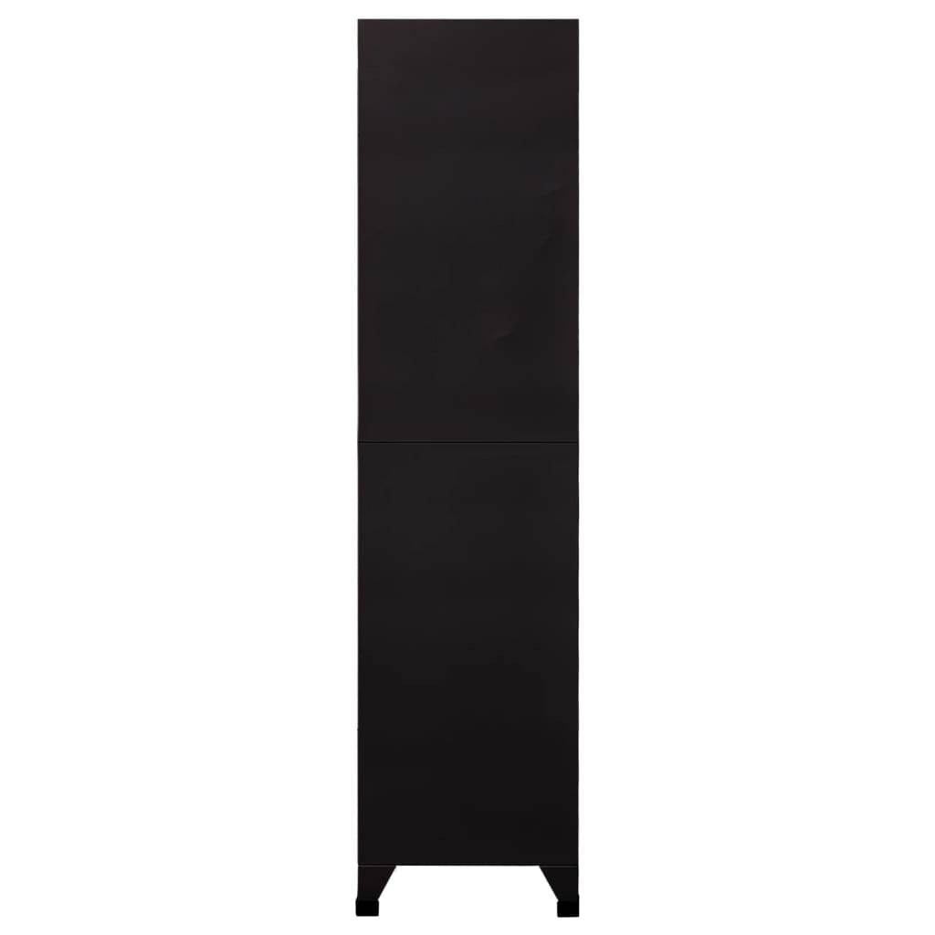 vidaXL Schließfachschrank Schwarz 90x45x180 cm Stahl
