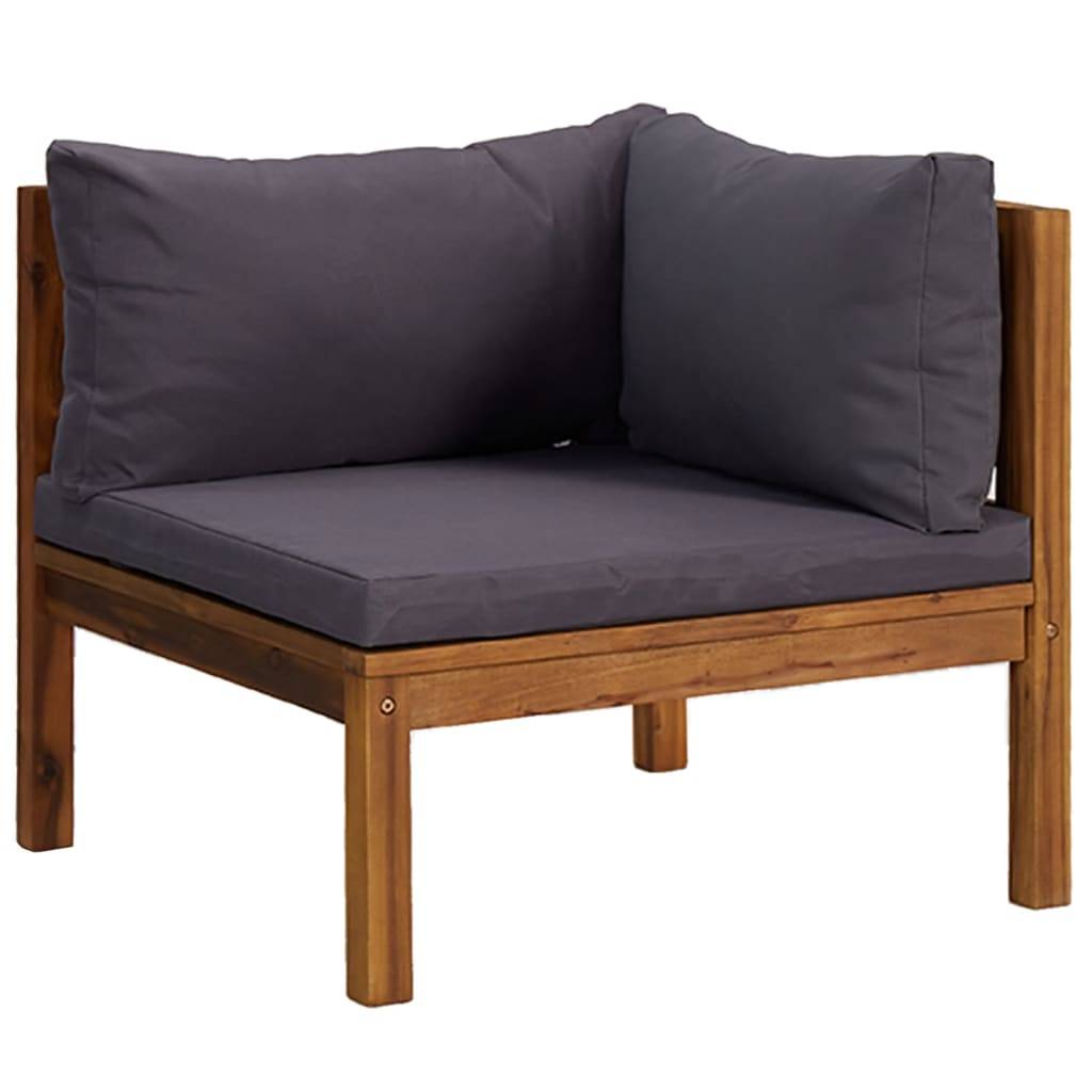 vidaXL 6-tlg. Garten-Lounge-Set mit Auflage Massivholz Akazie