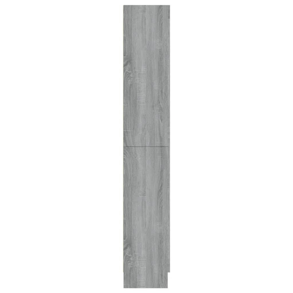 vidaXL Vitrinenschrank Grau Sonoma 82,5x30,5x185,5 cm Holzwerkstoff