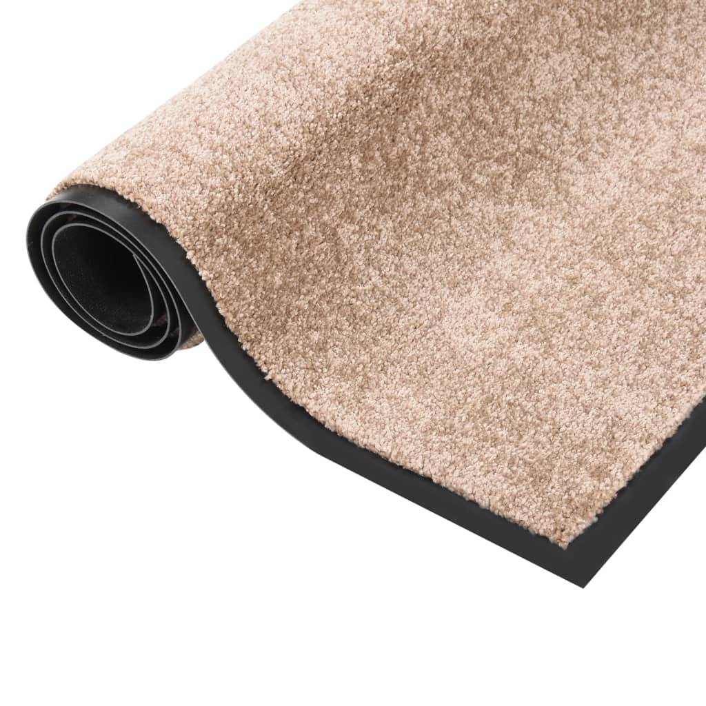 vidaXL Fußmatte Beige 60x80 cm