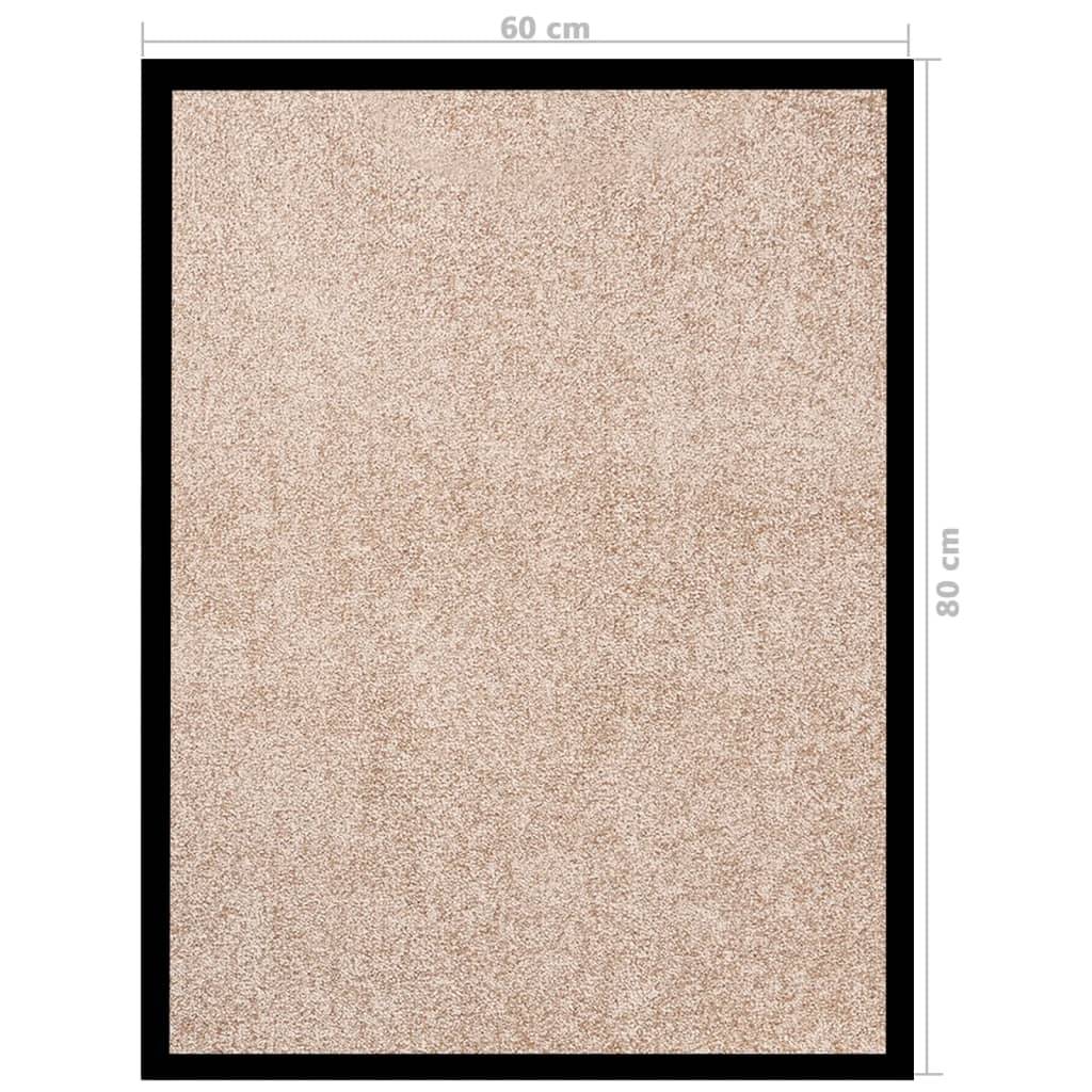 vidaXL Fußmatte Beige 60x80 cm