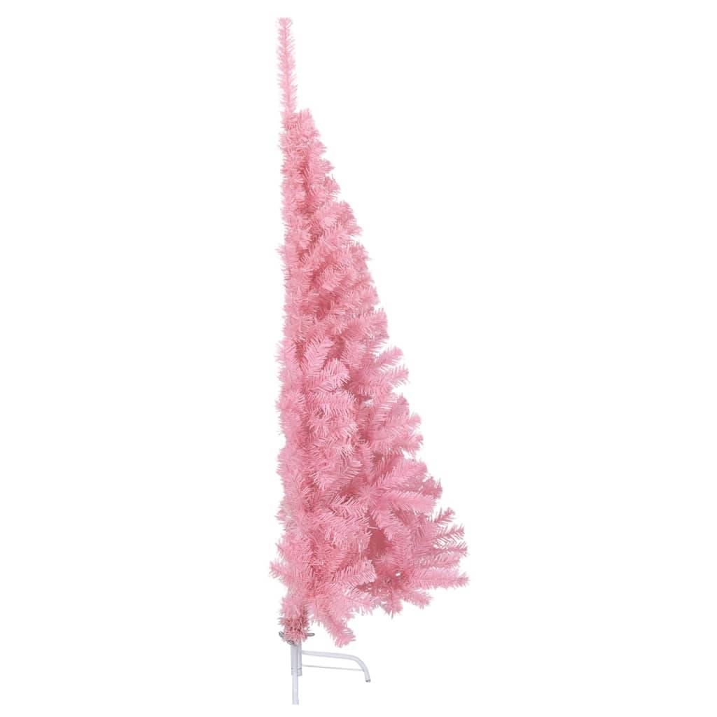 vidaXL Künstlicher Halb-Weihnachtsbaum mit Ständer Rosa 150 cm PVC