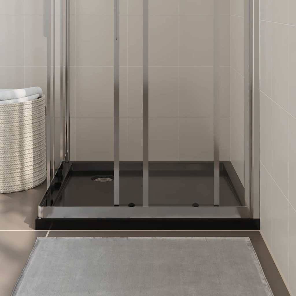 vidaXL Duschtasse ABS Quadratisch Schwarz 80x80 cm