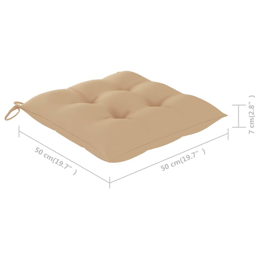 vidaXL Gartenstühle mit Kissen 8 Stk. Massivholz Akazie