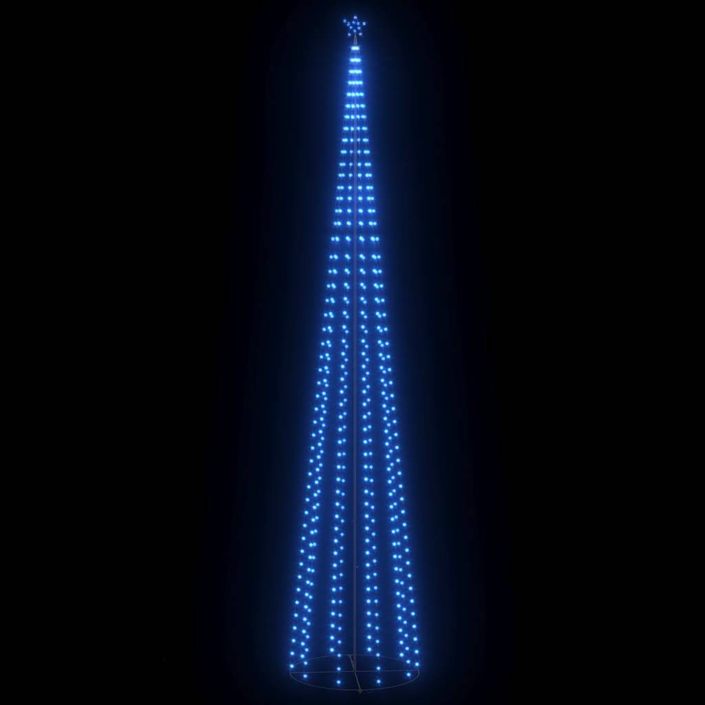 vidaXL Weihnachtsbaum Kegelform 752 LEDs Deko Blau 160x500 cm
