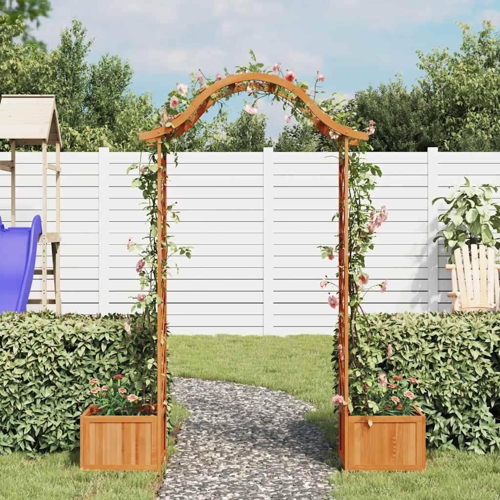 vidaXL Garten-Pergola mit Blumenkasten Massivholz Tanne