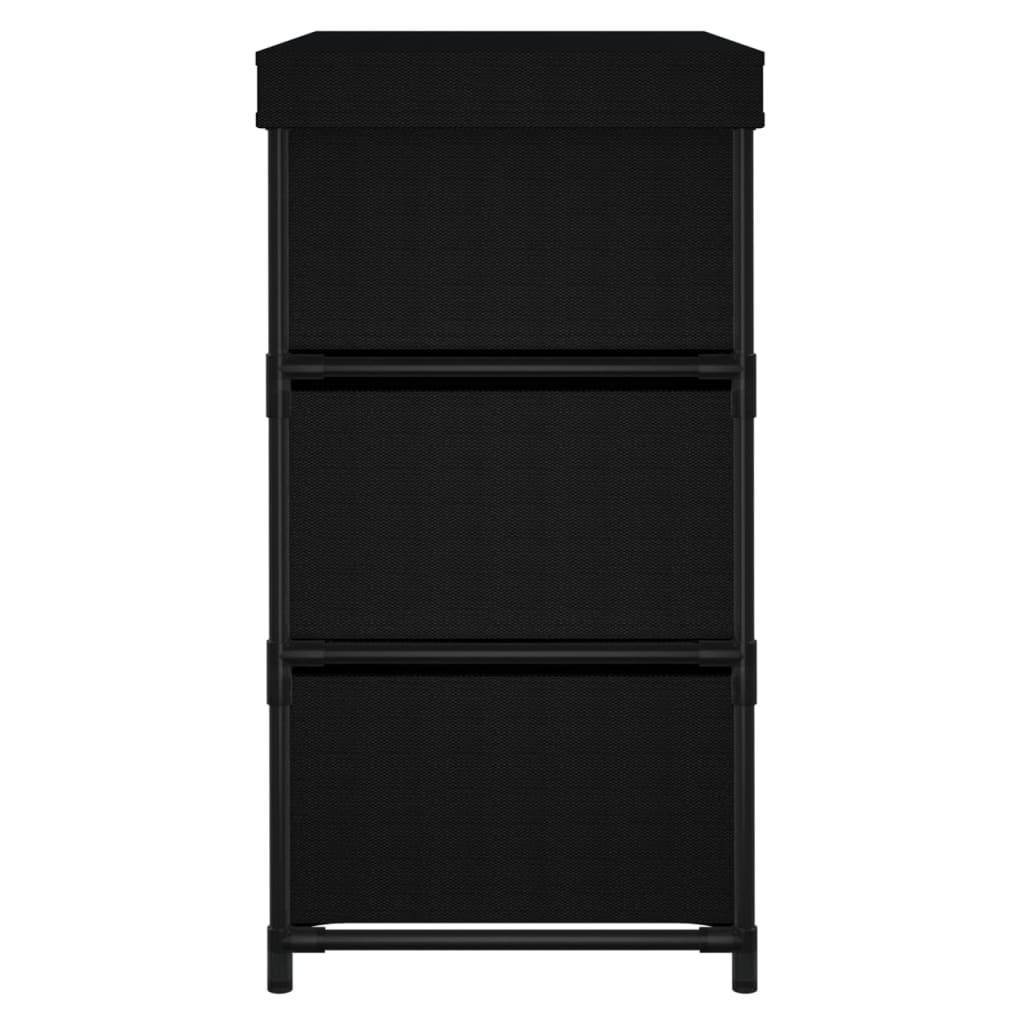 vidaXL Aufbewahrungsschrank mit 6 Schubladen 55×29×55 cm Schwarz Stahl