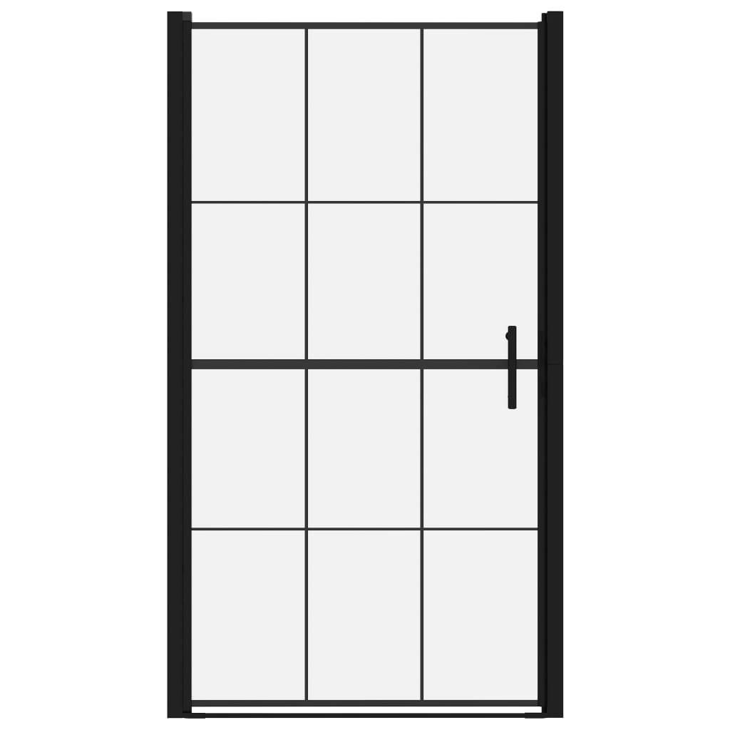 vidaXL Duschtür Hartglas 100 x 178 cm Schwarz