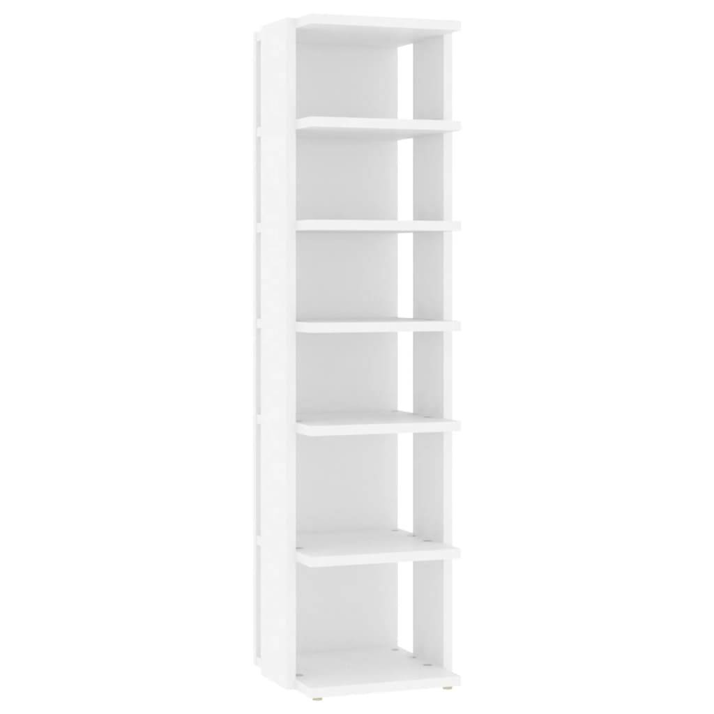 vidaXL Schuhschrank Weiß 27,5x27x102 cm Holzwerkstoff