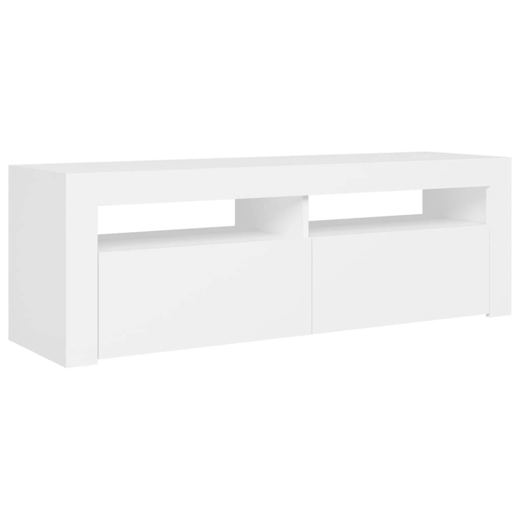 vidaXL TV-Schrank mit LED-Leuchten Weiß 120x35x40 cm