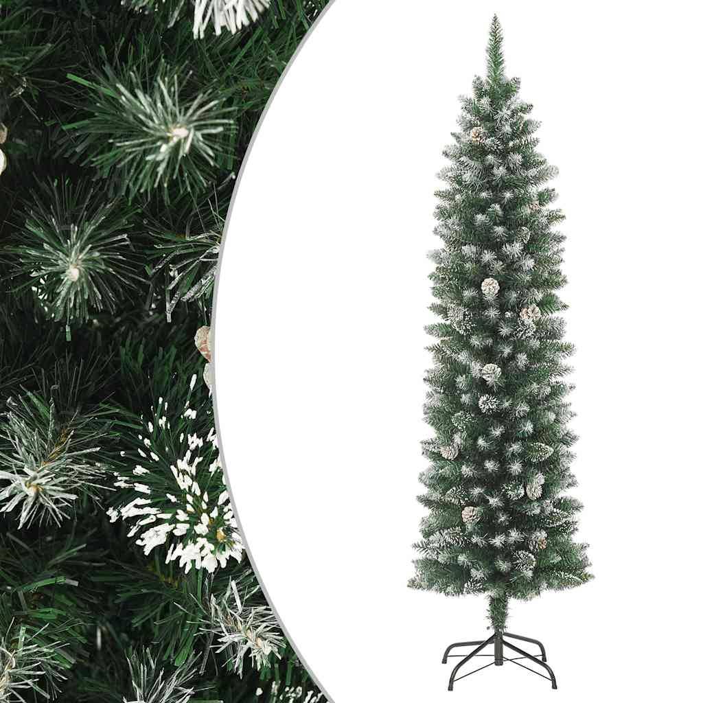 vidaXL Künstlicher Weihnachtsbaum mit Ständer Schlank 180 cm PVC