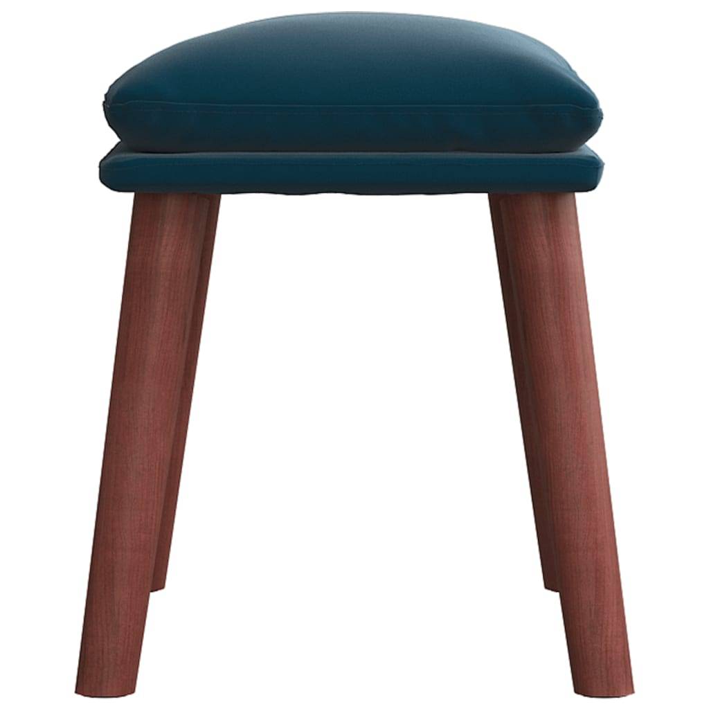 vidaXL Fußhocker Blau 45x29,5x35 cm Samt