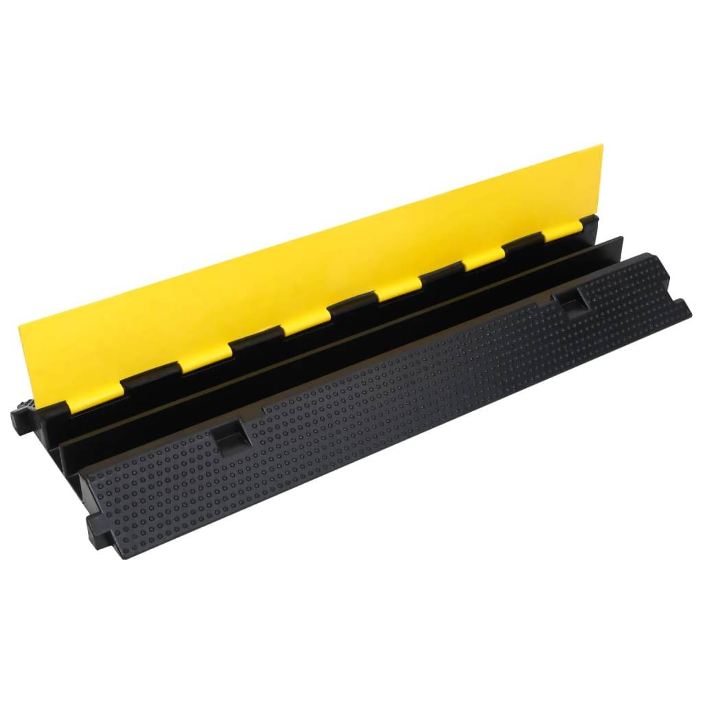 vidaXL Kabelbrücke 2 Kanäle Gummi 100 cm