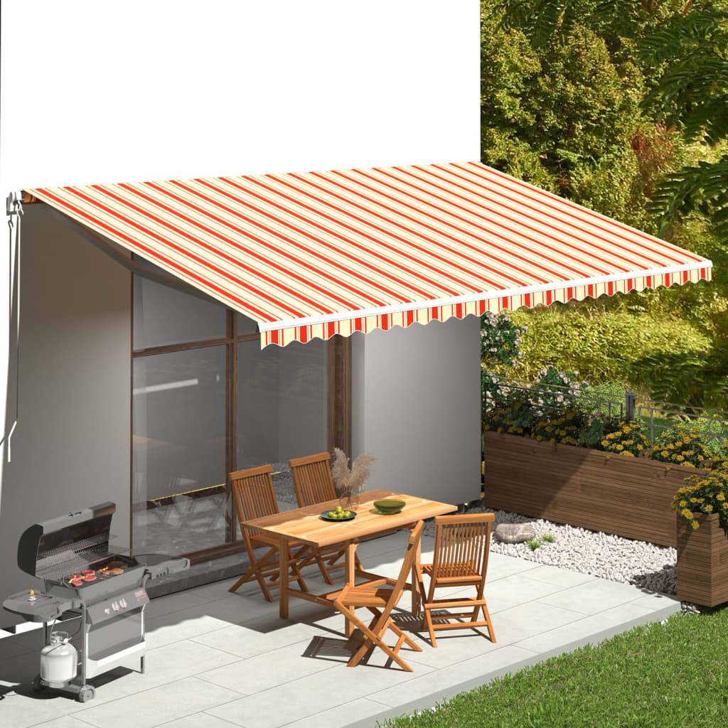 vidaXL Markisenbespannung Gelb und Orange 6x3,5 m