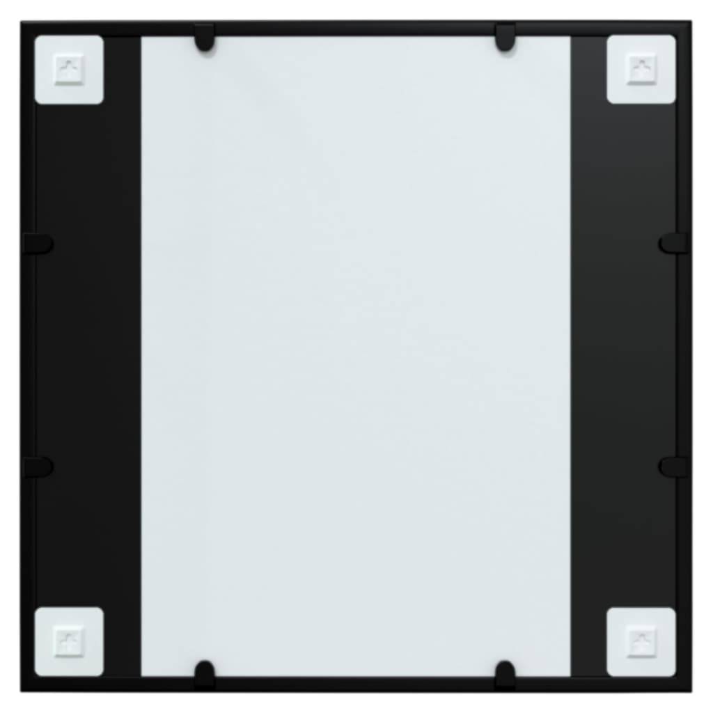 vidaXL Wandspiegel Schwarz 60x60 cm Metall