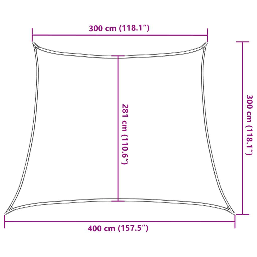 vidaXL Sonnensegel 160 g/m² Gelb 3/4x3 m HDPE