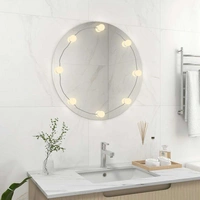 vidaXL Wandspiegel mit LED-Beleuchtung Rund Glas vidaXL Wandspiegel mit LED-Beleuchtung Rund Glas
