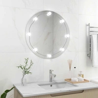 vidaXL Wandspiegel mit LED-Beleuchtung Rund Glas vidaXL Wandspiegel mit LED-Beleuchtung Rund Glas